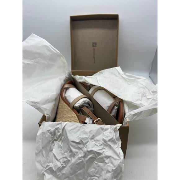 Sanctuary Wink Leather Ankle Strap Woven Brown Wedge Sandals Women’s 10 - Picture 9 of 9